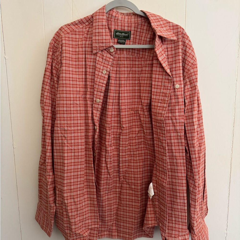 Eddie Bauer bottom down long sleeve shirt size large